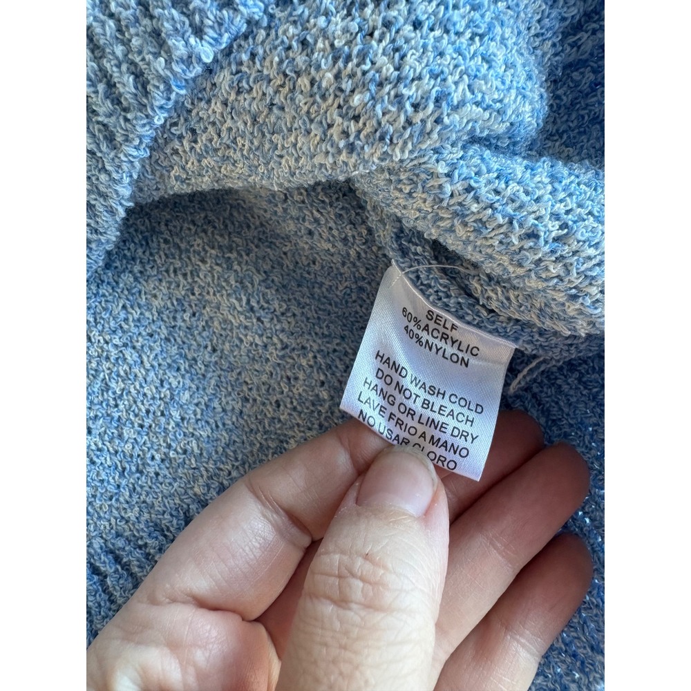 Easel Blue Star‎ Print Knit Sweater Womens Small NWT Crewneck Pullover - Picture 5 of 5